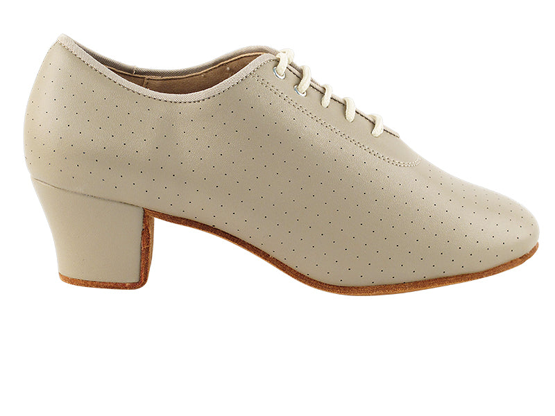 C2001 Beige Leather with 1.6" Medium Heel in the photo