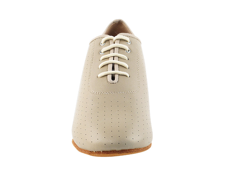 C2001 Beige Leather with 1.6" Medium Heel in the photo