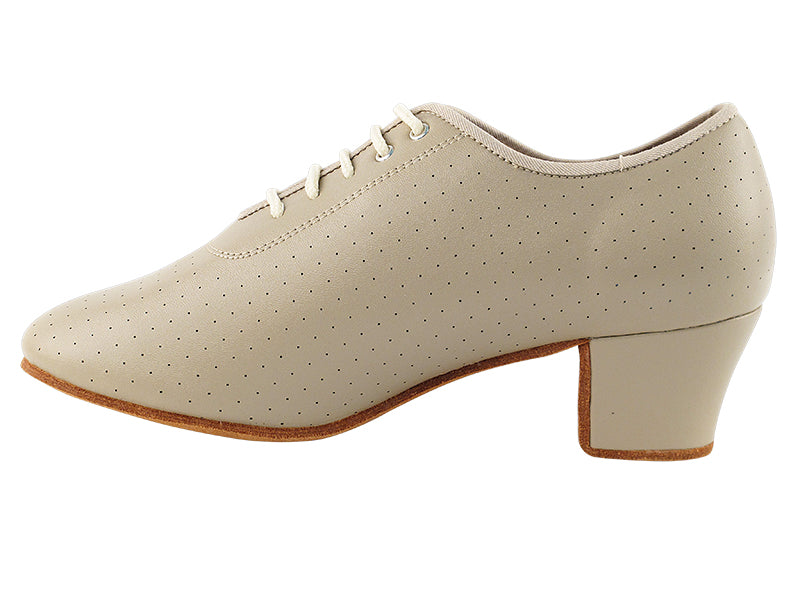 C2001 Beige Leather with 1.6" Medium Heel in the photo