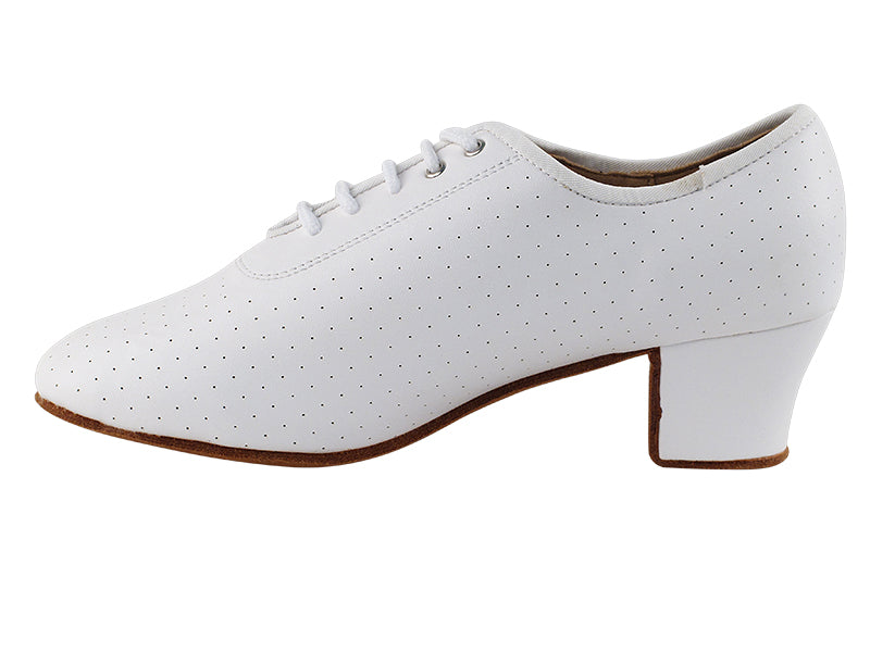 C2001 White Leather with 1.6" Medium Heel in the photo