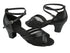 C5017 Black Leather & Black Mesh with 1.6" medium heel in the photo