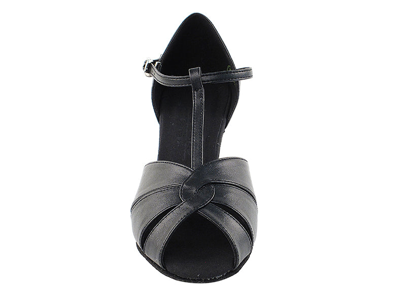 C6006 Black Leather with 2.5" Heel in the photo