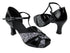 C6006 BF17 Black Silver Sparkle_Black Patent with 2.5" heel in the photo