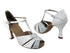 C6006 White Leather_BF28 Silver Scale with 3" Flare heel in the photo