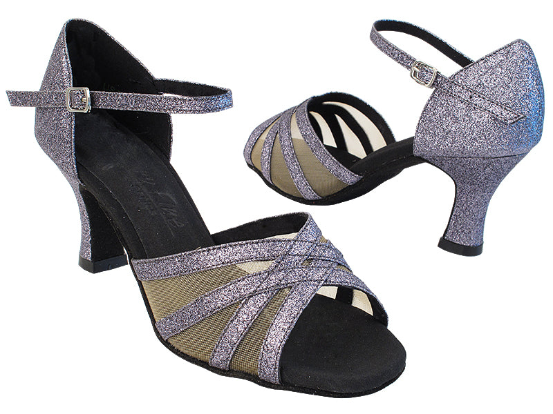C6027 11 Grey Stardust_Flesh Mesh with (PG) 2.5" Heel in the photo