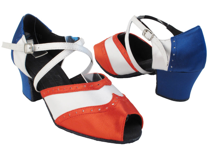 C6035 118 Red Satin_F_114 Dark Blue Satin_B_85 White Satin Trim