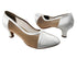 C6815 White Satin_Flesh Mesh with 2" Slim Cuban heel in the photo