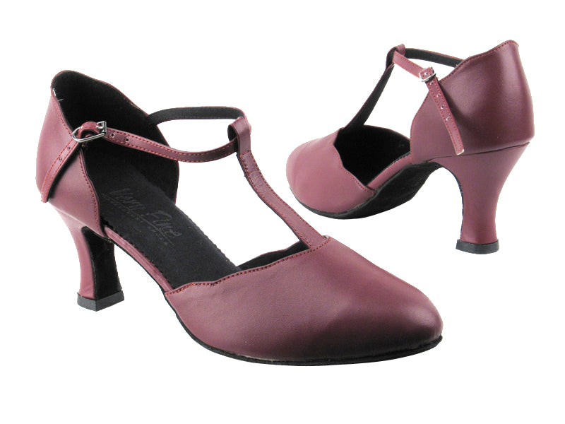 C6819 BB11 Burgundy Leather with 2.5" heel in the photo