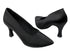 C6901 Black Satin with 2.75" Flare heel in the photo