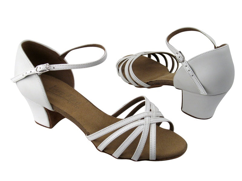 C802 BA49 White Leather with 1.6" Medium heel in the photo