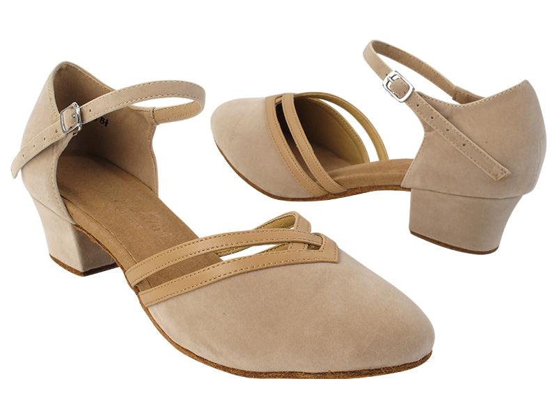 C8881 272 Beige Nubuck_220 Beige Brown Trim with 1.5" Heel in the photo
