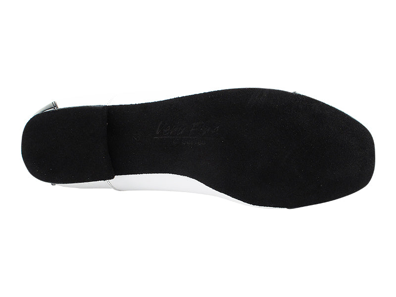 C916102 Black Patent & White Leather with 1" heel in the photo