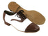 C916102 Dark Tan Leather & White Leather with 1" Heel in the photo