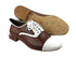 C916102 White Leather (Back & Front) & Dark Tan Leather (Middle) with 1" Heel in the photo