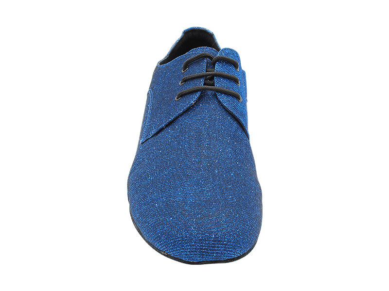 C916103 Glitter Dark Blue Satin with 1" Standard Heel in the photo