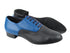 C919101 BB1 Black Leather_BE15 Gem Blue Leather with 1" Heel in the photo