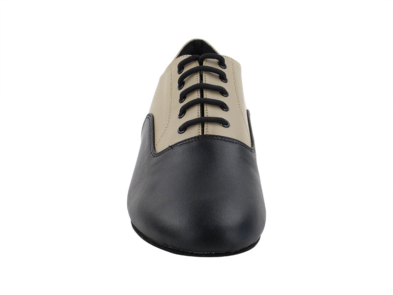 C919101 216 Black Leather_F_H & 219 Beige leather_B with Men 1" Standard Heel (2002) in the photo