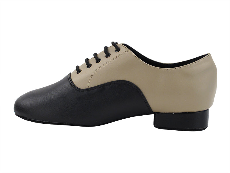 C919101 216 Black Leather_F_H & 219 Beige leather_B with Men 1" Standard Heel (2002) in the photo