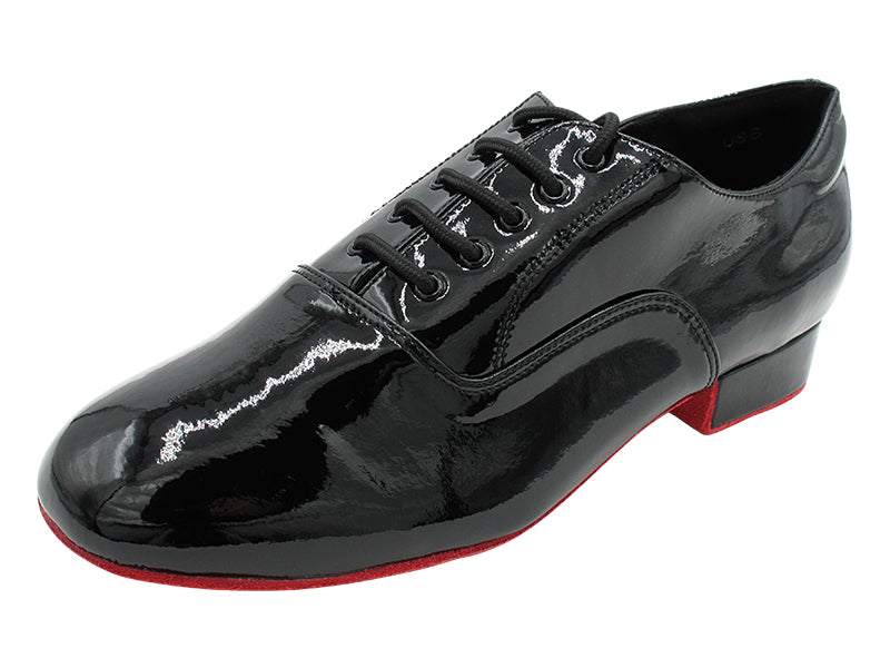 C919101 Black Patent with Red Suede Sole with 1" heel in the photo