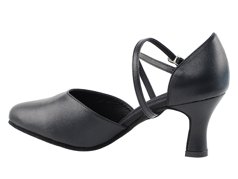 C9691 Black Leather with 2.5" Heel in the photo