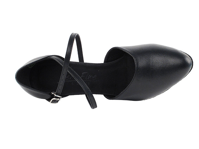C9691 Black Leather with 2.5" Spool Heel (PG) in the photo