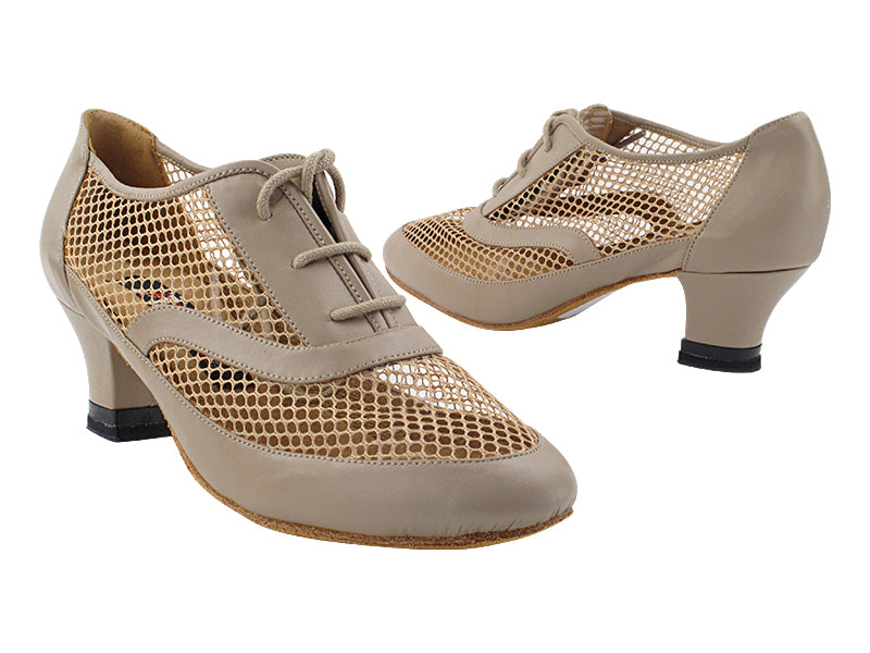 CD1108 Beige Leather with 2 INCH MEDIUM HEEL (3G09) in the photo