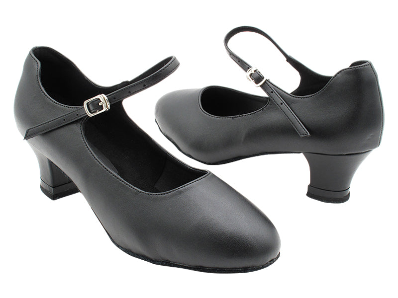 CD1112 Black Leather with 2" Medium Heel (3G09) in the photo