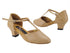 CD1113 Beige Brown Leather with 1.5" Thick Cuban Heel (3G09) in the photo