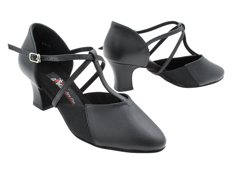 CD1113X Black Leather with 2.2" Thick Cuban Heel (318) in the photo