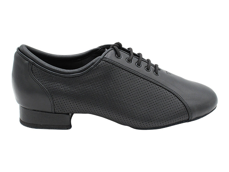 CD9319 Black Leather with 1" Standard Heel in the photo