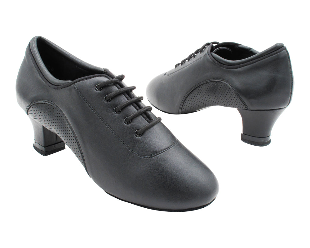 CD1120 Split Sole Black Leather with 2" Medium Heel (3G09) in the photo