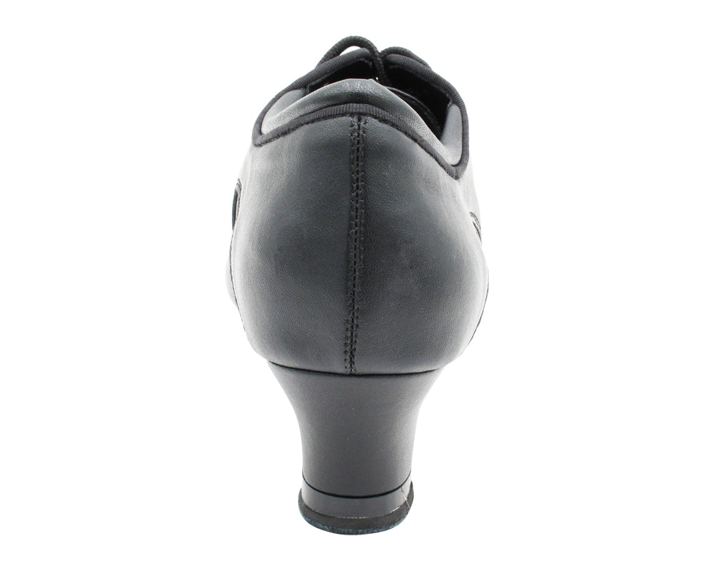 CD1120 Split Sole Black Leather with 2" Medium Heel (3G09) in the photo