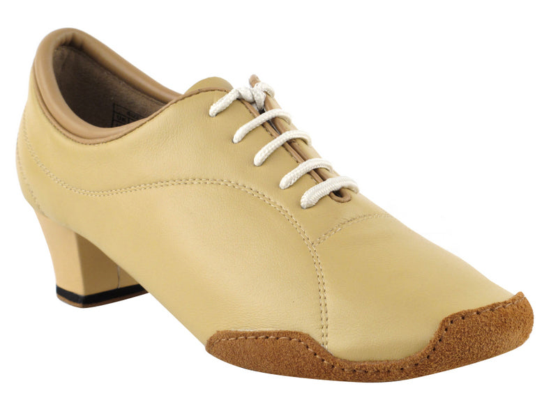 CD1121 Split Sole Nude Leather with 1.5" Medium Heel in the photo
