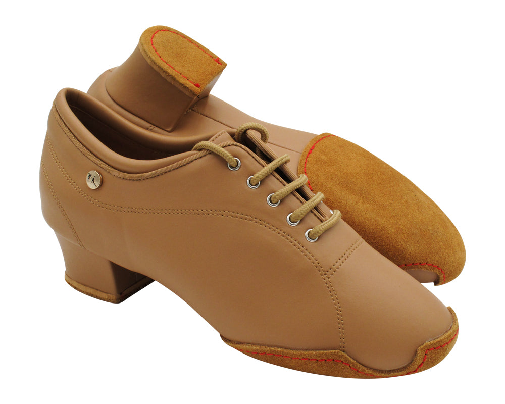 CD1121 Split Sole Beige Brown Leather with 1.5" Medium Heel (NTD) in the photo