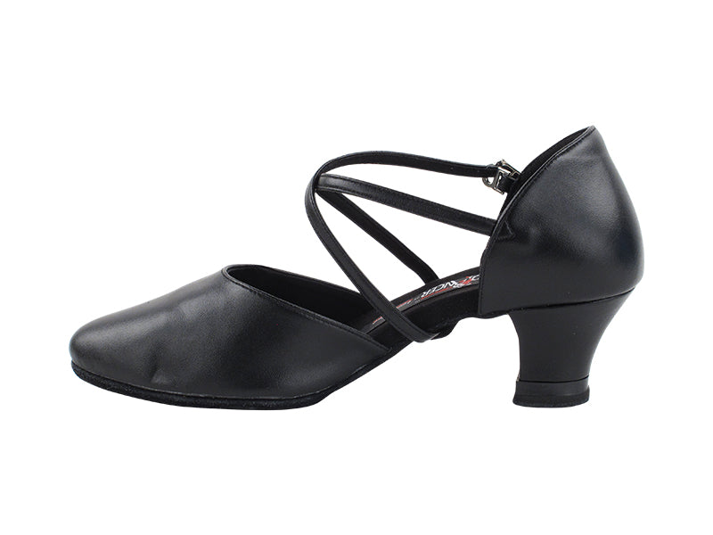 CD1123DB Black Leather with 2" Medium Heel in the photo