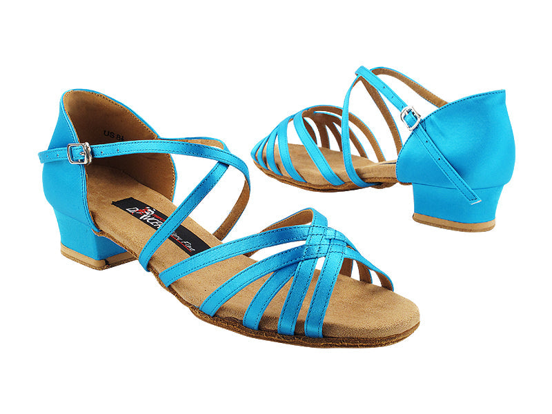 CD1124DB 120 Blue Satin with 1" Heel (8881) in the photo