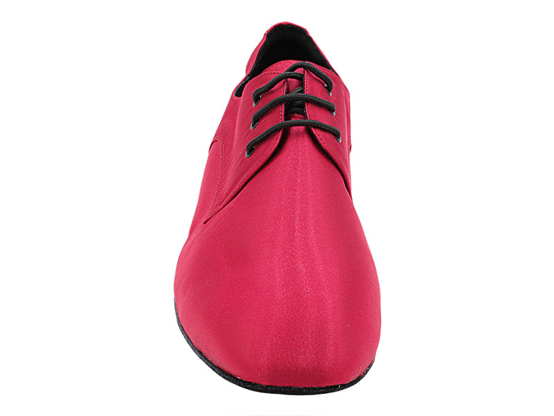 CD1418 122 Burgundy Satin with Men 1" Standard Heel in the photo