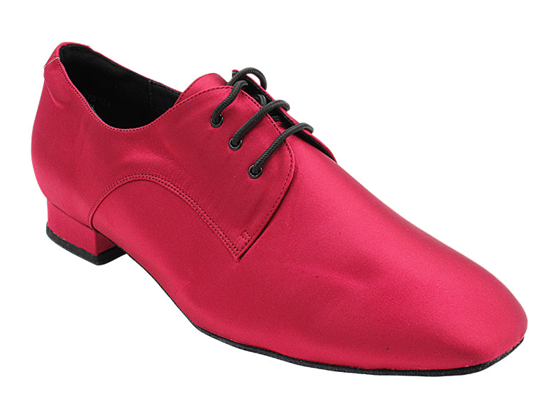 CD1418 122 Burgundy Satin with Men 1" Standard Heel in the photo