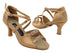 CD1625 Tan Satin with 2.5" Flare Heel (8012) in the photo