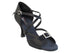 CD2013 Black Satin with 3" Flare heel in the photo