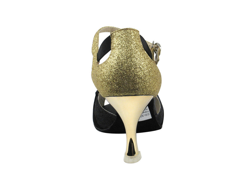 CD3006 Black Satin & Gold