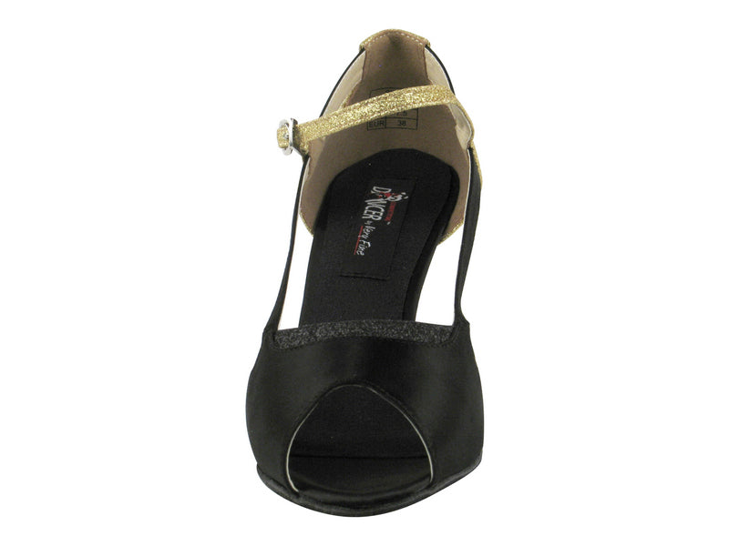 CD3006 Black Satin & Gold
