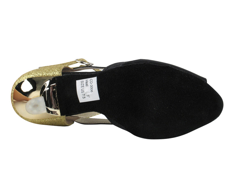 CD3006 Black Satin & Gold