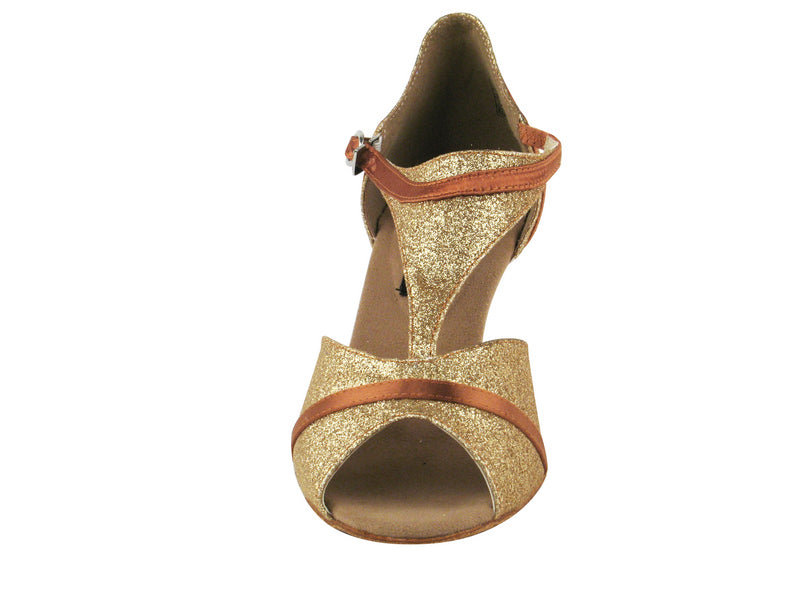 CD3007 Gold & Dark Tan Satin Trim