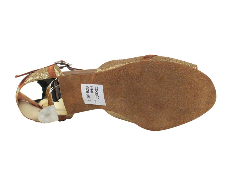 CD3007 Gold & Dark Tan Satin Trim