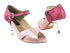 CD3010 Pink & Pink Stardust with 3" Silver Plated Flare Heel in the photo