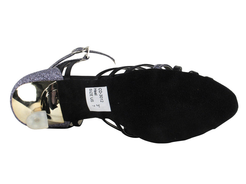 CD3012 Black Satin & Grey Stardust