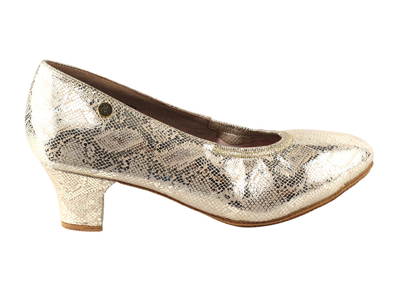 CD5013DB Gold Leather with 2" Medium Heel in the photo