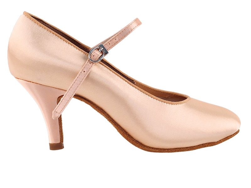 CD5024M Flesh Satin with 2.75" Slim heel in the photo