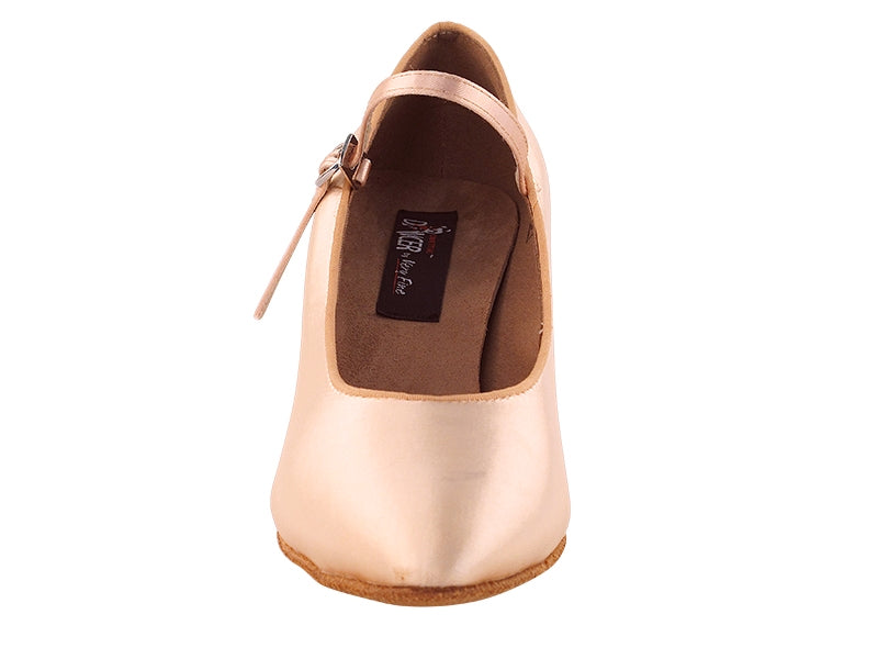CD5024M Flesh Satin with 2.75" Slim heel in the photo